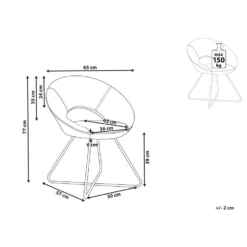 Beliani Fauteuil RACHEL - Beige Fluweel -Puur Woood Winkel 8dab2744cbaf4386965ebb9b5d770ca9