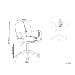 Beliani Bureaustoel PRIDDY - Roze Fluweel -Puur Woood Winkel 8dcaeaa997ba4bf991d73ce6e9484dab
