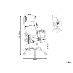 Beliani Bureaustoel PIONEER - Beige Polyester -Puur Woood Winkel 8dcd5f87f1a44569bcaa9068c682469a