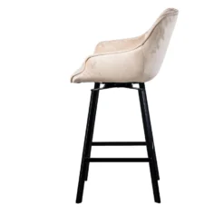 Giga Meubel Barstoel Velvet Champagne - Draaibaar - Stoel Shannon -Puur Woood Winkel 8df83a17ab5a4e0886dae6af7163fc69