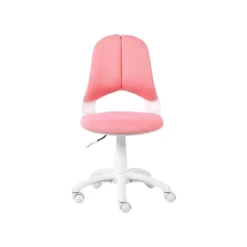 Beliani Bureaustoel MARGUERITE - Roze Polyester -Puur Woood Winkel 8f5cc9abe0474a4abc24e6bb0e149599