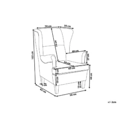 Beliani Oorfauteuil ABSON - Geel Polyester -Puur Woood Winkel 934a5aa004434d3885f12666fc305aab 3