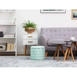 Beliani Poef TUNICA - Groen Katoen -Puur Woood Winkel 98b1a2a02b5448628a56a58171c0e352