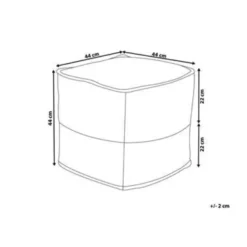 Beliani Poef KIRAMA - Beige Katoen, Jute -Puur Woood Winkel 9b55154092d3459cac676d42bf32a90f