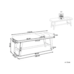 Beliani Hocker PHOLA - Lichte Houtkleur Polyester -Puur Woood Winkel 9cc44781bfe348c6bde50171671ec110