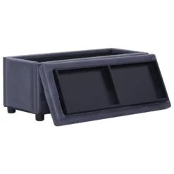 VidaXL Opberghocker 87,5 Cm Kunstsuède Grijs -Puur Woood Winkel 9d13d7fdac89467da2df4eecd45e10ec