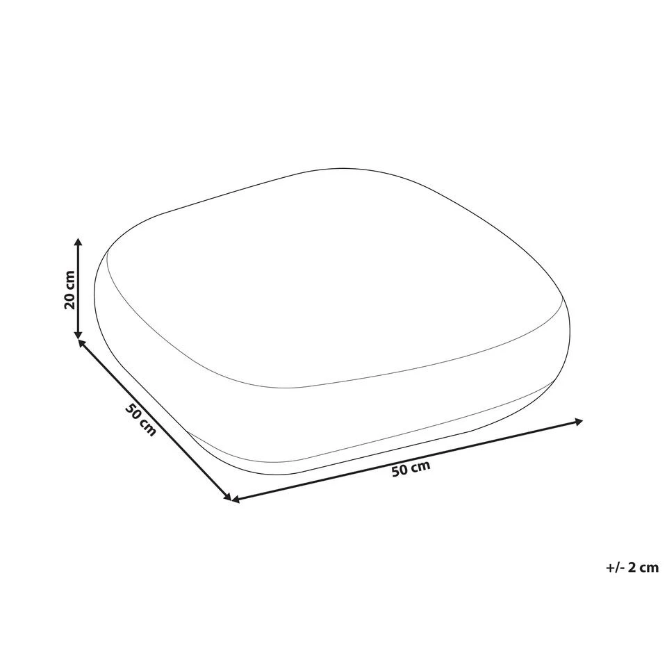 Beliani Poef BERRECHID - Beige Katoen 3 Beliani Poef BERRECHID - Beige Katoen - Afbeelding 3