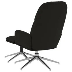 VidaXL Relaxstoel Met Voetenbank Kunstsuède Zwart -Puur Woood Winkel 9ffd65fd122445d0928b713635c8e800