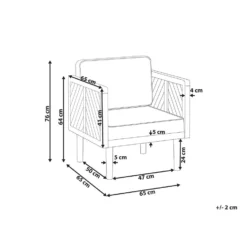 Beliani Fauteuil BARATTI - Lichte Houtkleur Acaciahout -Puur Woood Winkel a044a8ddd9f242209314d394eb9f34cd