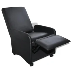 VidaXL Fauteuil Inklapbaar Kunstleer Zwart -Puur Woood Winkel a081da2dcc02428591628ec0cf509cd6