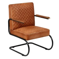 VidaXL Fauteuil Echt Leer Lichtbruin -Puur Woood Winkel a1f94e24f5df436ab75c50571ebc730b