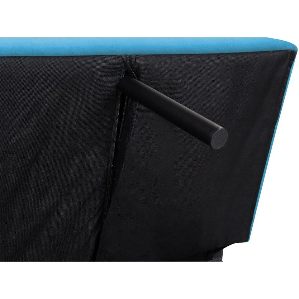 Beliani Driezitsbank - SILJAN Blauw Polyester 2 Beliani Driezitsbank - SILJAN Blauw Polyester - Afbeelding 2