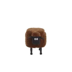 Beliani Dierenhocker SHEEP - Bruin Polyester -Puur Woood Winkel a2806df9af8f45c9bed02b2387e57bf2