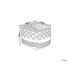 Beliani Poef SAGAR - Multicolor Wol, Katoen -Puur Woood Winkel a51381ff1f234d8aa7473011468cdf71