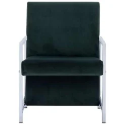 VidaXL Fauteuil Met Chromen Poten Fluweel Donkergroen -Puur Woood Winkel a663097a548f4f4aa6d8a07921c6a590