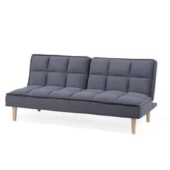 Beliani Driezitsbank - SILJAN Grijs Polyester -Puur Woood Winkel a74ad702e13f4c6cbd04723dad7a6377