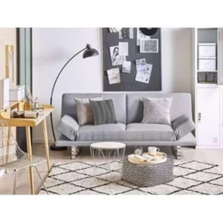 Beliani Slaapbank - YORK Grijs Polyester -Puur Woood Winkel a7acbbf0f23740d7a278b13af8d68a22