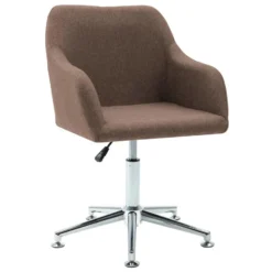 VidaXL Eetkamerstoelen Draaibaar 2 St Stof Bruin -Puur Woood Winkel a8d0b13ab797412c96d229b1c96bdb37