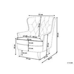 Beliani Fauteuil VIBORG - Zwart Fluweel -Puur Woood Winkel ab4df196310044ba9aca4f6d2282fb37 1