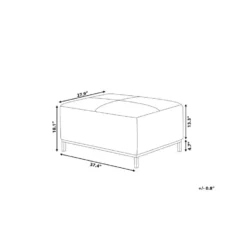 Beliani Ottomaan OSLO - Beige Leer -Puur Woood Winkel ab7221b001a3482c9bfe3b282950ca04