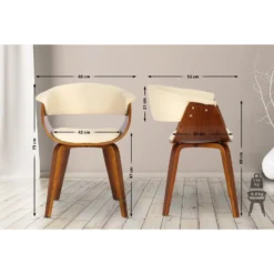 CLP Set Van 2 Bruce Eetkamerstoelen Frame Walnoot Kunstleder Crème -Puur Woood Winkel ad742c249b8e4966bc5c2a7dbe9e5294 1
