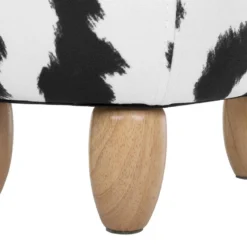 Beliani Dierenhocker COW - Zwart Polyester -Puur Woood Winkel adc8bbe1c8ac41ebb718cdf946c0c102