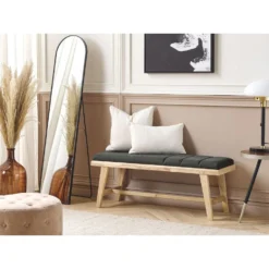 Beliani Hocker PHOLA - Lichte Houtkleur Polyester -Puur Woood Winkel ae95f20cc1d0443ea0e68ca0fe9dbc75