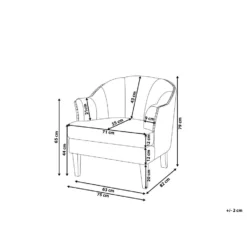 Beliani Cocktailstoel ELVERUM - Grijs Polyester -Puur Woood Winkel b08a281267be4dd58074e97d84395b2e