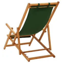VidaXL Strandstoel Inklapbaar Massief Eucalyptushout En Stof Groen -Puur Woood Winkel b0b1fb620c3e4cdb8e8611ed55679802