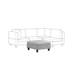 Beliani Ottomaan FEVIK - Grijs Polyester -Puur Woood Winkel b2cd39a702d5487f82d16e946b30fcf6