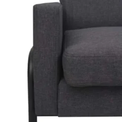 VidaXL Fauteuil Staal En Stof Donkergrijs -Puur Woood Winkel b5bb20a049e140588f02243873f33080