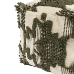 Hoyz Collection - Poef P611 Groen/grijs - 45x25x45 -Puur Woood Winkel b711b240d544424da6d8ff960584d738