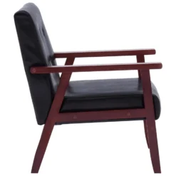 VidaXL Fauteuil Kunstleer Zwart -Puur Woood Winkel b86b303c22a649d7bf7b1eeb12f5544e
