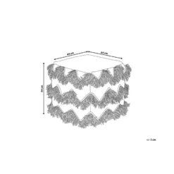 Beliani Poef NASHIK - Beige Katoen, Wol -Puur Woood Winkel bb8bf438115445beb56f6cbf0b1ce7ca