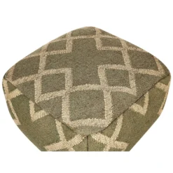 Beliani Poef GOPI - Groen Jute -Puur Woood Winkel bc4568367acc409bbdd6db006943ba53