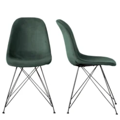 Giga Meubel Stoel Velvet Groen - Set Van 2 - 44x45x82.7cm - Jamie -Puur Woood Winkel c2ed0dbc8b8f429ba22423c4ff03b7ab