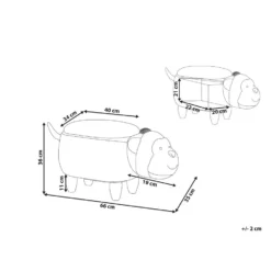 Beliani Dierenhocker MONKEY - Bruin Kunstleer -Puur Woood Winkel c35652d3be554b6ea8b301934e69773f