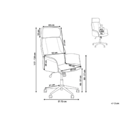 Beliani Bureaustoel PILOT - Beige Polyester -Puur Woood Winkel c4c300601286475e9aef1218a1bd3177