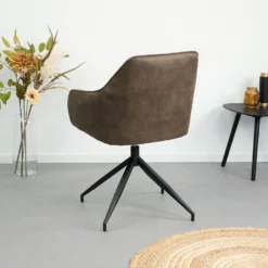 Sohome Eetkamerstoel Maricruz - Draaibaar - Olijfgroen -Puur Woood Winkel c6234c30b0ef4e39874f591eb1dd07bf