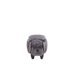 Beliani Dierenhocker DOGGY - Grijs Fluweel -Puur Woood Winkel c8d1aa68f8284d478cf01ae6eef2b469