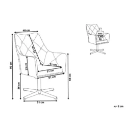 Beliani Fauteuil VAKSALA - Grijs Fluweel -Puur Woood Winkel c9a2294f583e4dc694b499826ddb80b6 1