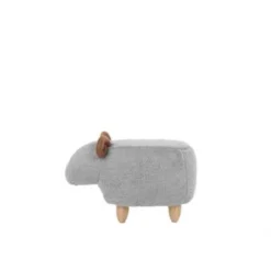 Beliani Hocker LAMB - Grijs Polyester -Puur Woood Winkel ca8c7c14defd4533ab47acec16ac46f1