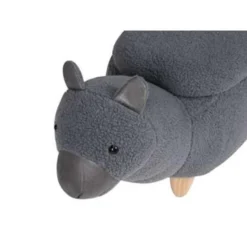 Beliani Dierenhocker ALPACA - Grijs Polyester, Katoen -Puur Woood Winkel cb46969e4b2749faabc3fb0ded8c54ec