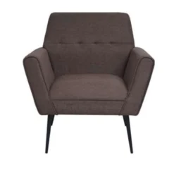 VidaXL Fautauil Staal En Stof Bruin -Puur Woood Winkel ccbe9548a968459ab1b4e5ab86f027bf