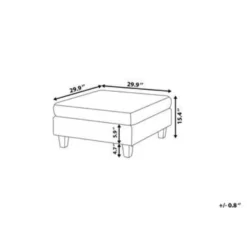 Beliani Ottomaan FEVIK - Zwart Polyester -Puur Woood Winkel cd276c8b9c6b4d8dbf3a129ce9b3f0d6