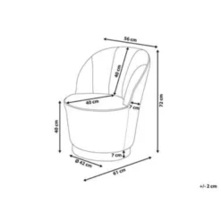 Beliani Fauteuil ALBY - Beige Fluweel -Puur Woood Winkel cebf74c41e7a4845bfcab1027fd39c6c