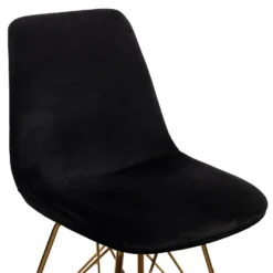 Giga Meubel Eetkamerstoel Velvet Zwart - Set Van 2 - Goud Onderstel -Puur Woood Winkel d17943de272f411aa4578656439ada9d