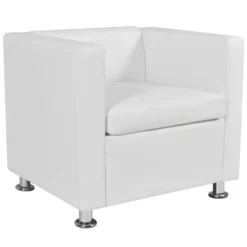 VidaXL Fauteuils Kunstleer Wit -Puur Woood Winkel d48816c89d1c42658f8b25490aef1869