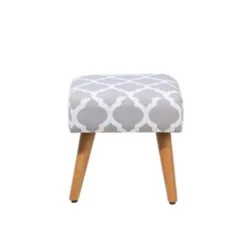 Beliani Hocker OSAGE - Grijs Katoen -Puur Woood Winkel d7713b875297400a805a1be969fc8468