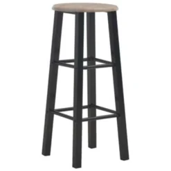 VidaXL Barkrukken 2 St MDF Zwart -Puur Woood Winkel d808d4f9d4474427b40ced40d6f6d899